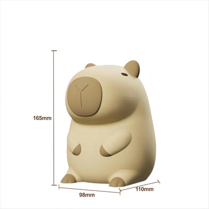 Cartoon Capybara Silicone Night Light: Cute USB Rechargeable Lamp with Timing and Dimming - Perfect for Children's Room Decor