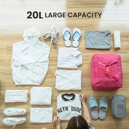 Lightweight Foldable Duffel Bag for Women and Men - Fashionable Travel Tote Carry-On Luggage Weekender