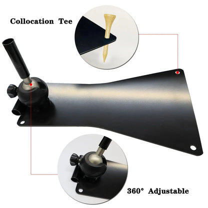 Golf Swing Trainer Practice Plate – Durable Metal Alignment Tool for Indoor & Outdoor Hitting Mat Training