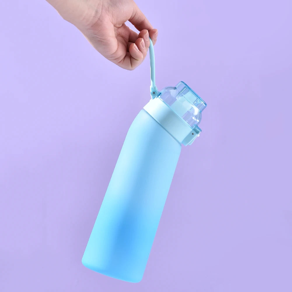 650ML Leak-Proof Fragrance Water Bottle , 7 Flavor Pods - Portable Air Water Bottle for Travel, Hiking & Climbing