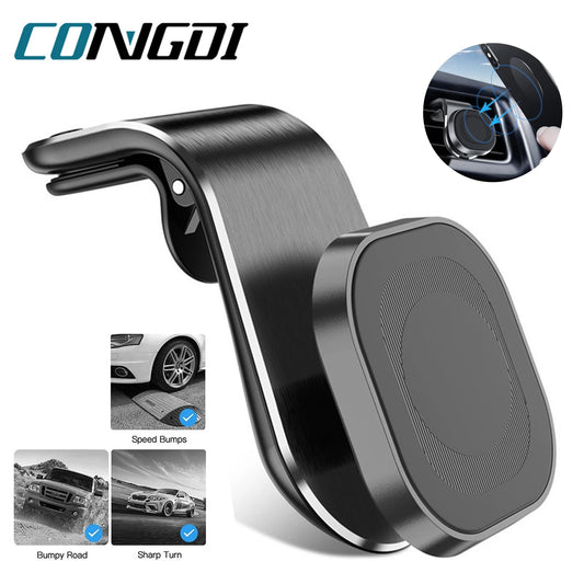 Magnetic Car Phone Holder - Air Vent Clip Mount with 360° Rotation for Xiaomi, iPhone 14, Samsung, & Other Cell Phones