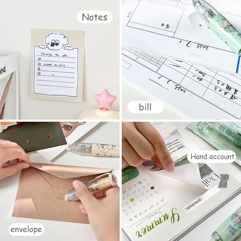 Cartoon Style Dot Glue: Press-On Office & Student Stationery - Multifunctional Scotch Tape for Study & Exam Supplies