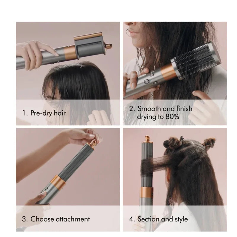 Professional Curling Iron & Hair Dryer Hot Comb – Hair Straightener Styling Brush for Salon & Home