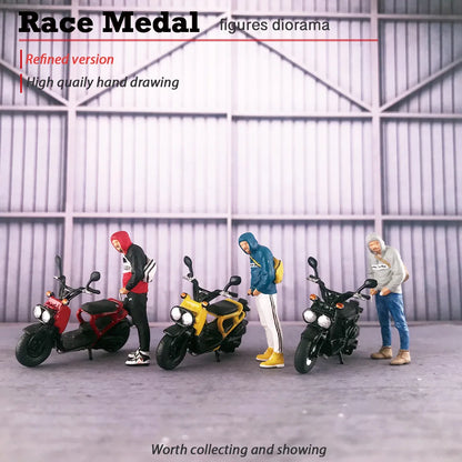 RM 1:64 City Motorcycle Mini Figure Model – Micro Scene Collectible Toy