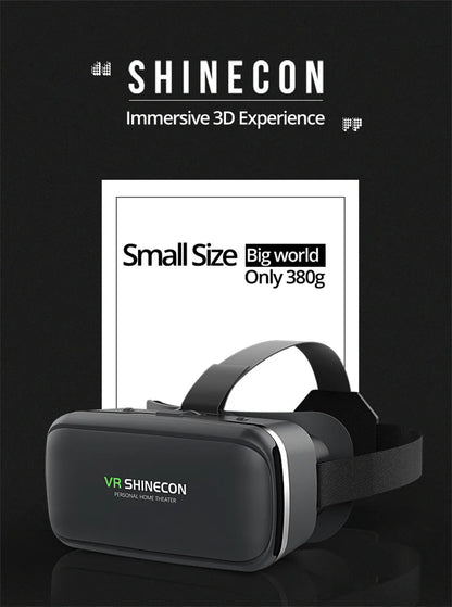 VR Shinecon 10.0 3D Virtual Reality Headset – Helmet Goggles for Smartphone Gaming
