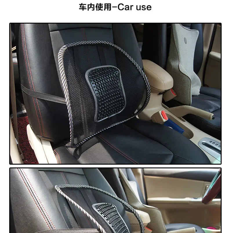 Mesh Lumbar Back Cushion – Anti-Fatigue Elastic Support Pad for Office Chair, Massage Cushion for Daily Use