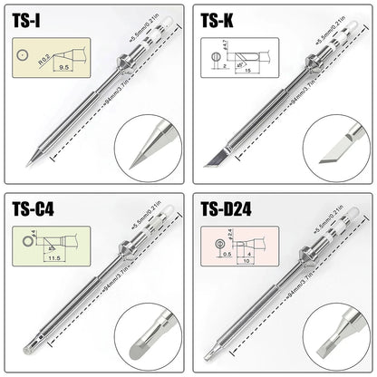 TS101 Soldering Iron Tip – Replacement for PINE64 Pinecil V2, TS100, TS-BC2 & ILS Models, Welding Repair Tool