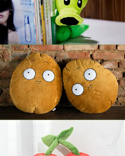 Plants vs Zombies Plush Toy Set – Sunflower, Peashooter & Kernel-pult Soft Figures Pillow for Kids Christmas Gift