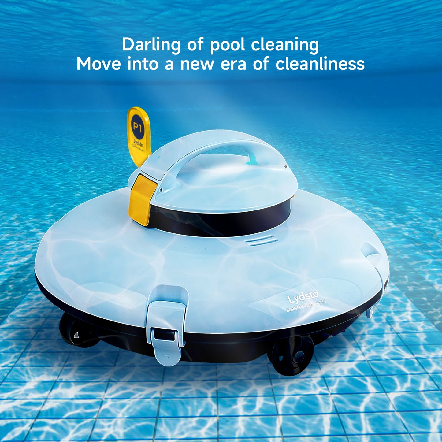 Lydsto Cordless Robotic Pool Cleaner - Automatic Swimming Pool Vacuum, Wireless Operation, Auto-Parking Feature