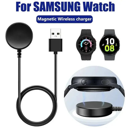 Magnetic Wireless Watch Charger – Fast Charging Dock for Samsung Galaxy Watch 8/7/6/5 Pro/5/4/3 Active 2, Portable Charging Station
