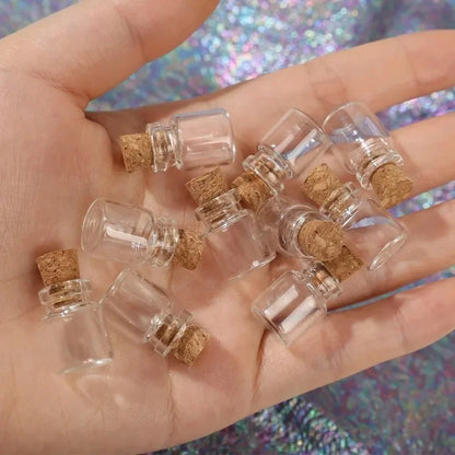 Mini Glass Bottles with Cork – DIY Transparent Empty Message Bottles for Birthday, Wedding, and Party Favors Decor