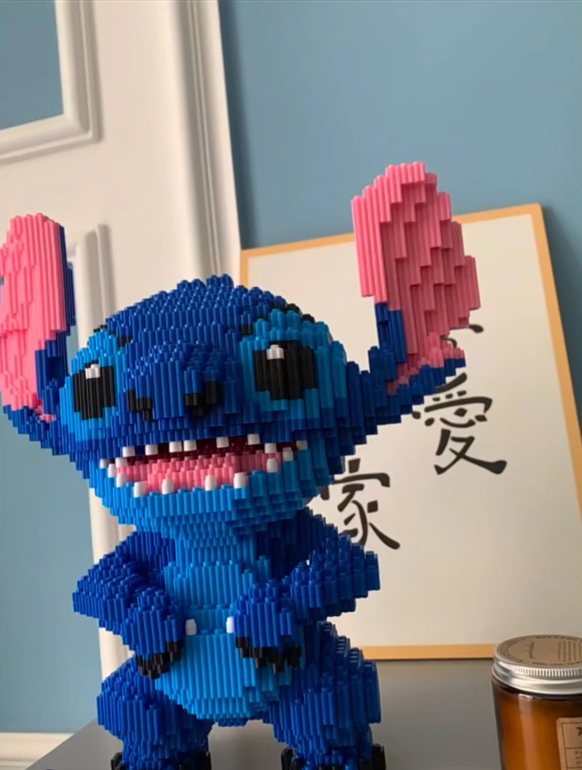 Kawaii Disney Stitch Building Block Toy – Giant Assembly Statue for Kids Birthday Gift & Desk Decoration