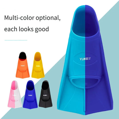 Swim Training Fins — Silicone Short Snorkel & Diving Fins for Men, Women & Kids, Professional Swimming Flippers Set