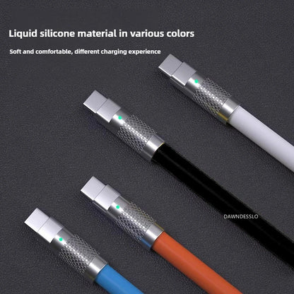 120W 7A Super Fast PD USB-C to USB-C Cable — Liquid Silicone Charger for Xiaomi, Huawei (1M/1.5M/2M)