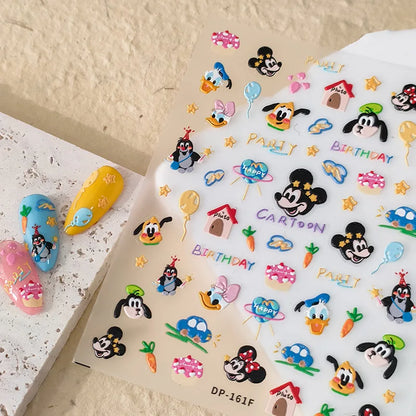 Cute Snoopy 5D Nail Stickers – Cartoon Anime Nail Art Decoration