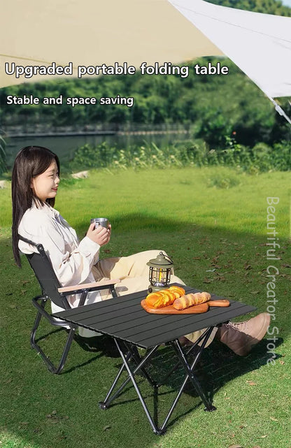 Outdoor Camping Table – Ultra Lightweight Folding Picnic, Egg Roll, Portable Coffee Table for Rent House