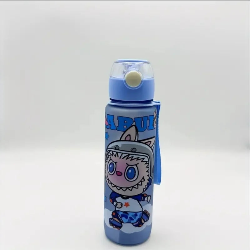 BPA-Free Cartoon Water Bottle with Straw — Leak-Proof Portable Bottle for Sports, Fitness & Travel