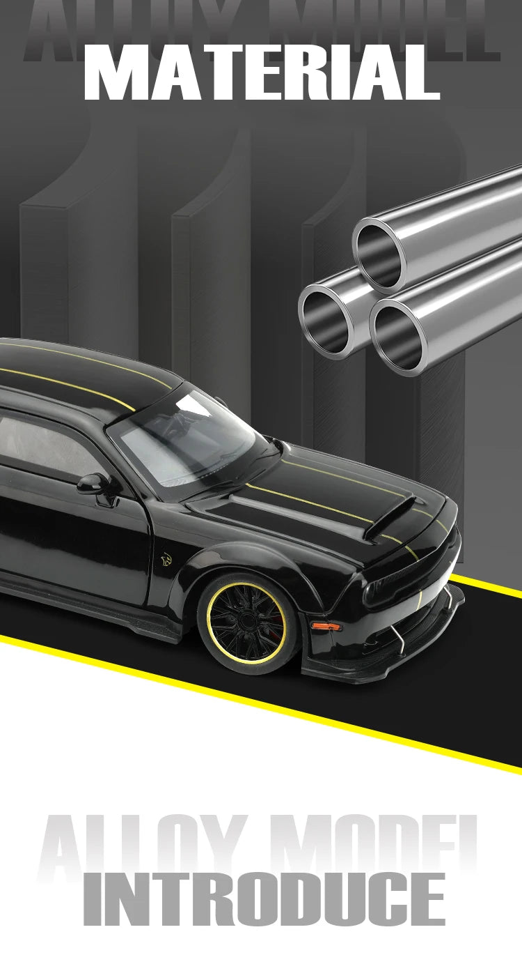 1:32 Dodge Challenger SRT Hellcat Redeye Diecast Model – V8 Alloy Metal American Muscle Sports Car Collectible