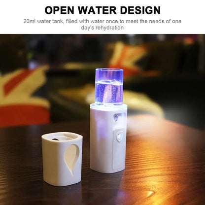 20ml Face Steamer & Portable Facial Sprayer – Nano Hydrating Humidifier for Anti-Aging Skin Care