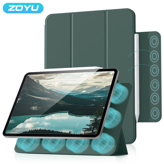 ZOYU Magnetic Case for iPad 10/10.9/Pro 11/12.9 – Detachable Cover for iPad Air 4/5, Mini 6