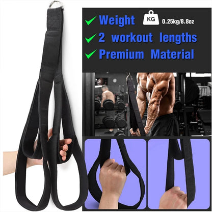 Fitness Tricep Rope — Cable Attachment for Pull-Down Workouts & Strength Training