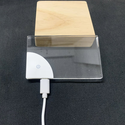 LED Blank Acrylic Glowing Business Card – Transparent Name Tag Board, Battery Powered DIY Gift for Husband, Boyfriend, Dad