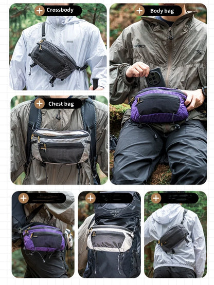 HIKEMAN Waterproof Outdoor Hiking Chest Bag – Large Capacity Crossbody Pack for Cycling, Camping & Travel