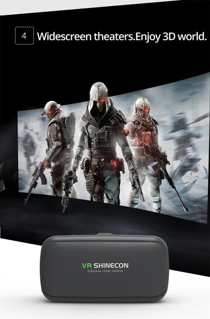VR Shinecon 10.0 3D Virtual Reality Headset – Helmet Goggles for Smartphone Gaming