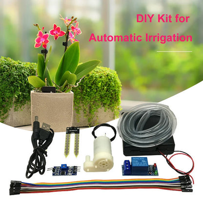 16PCS Automatic Irrigation Module Kit – DIY Soil Moisture Sensor with Relay and 50cm Hose for Arduino Watering System