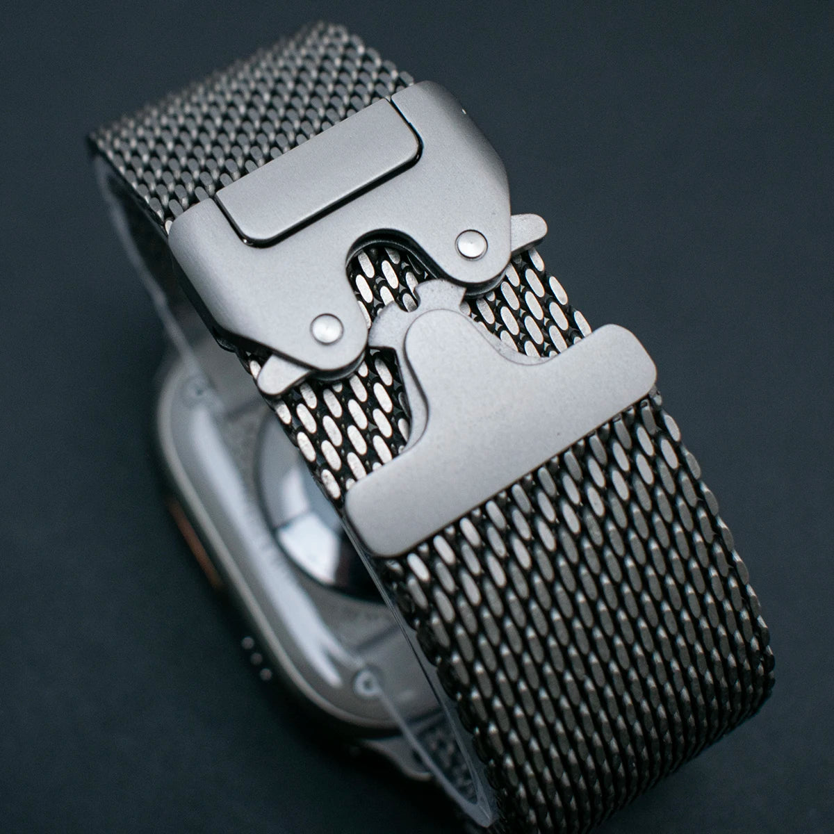 100% Titanium Milanese Loop Band for Apple Watch Ultra 2/1, Series 10–6, SE – iWatch Strap for 45mm 46mm 49mm Models