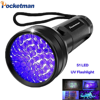100 LED UV Flashlight 395NM – Black Light Torch for Dog Urine, Pet Stains & Bed Bug Detection