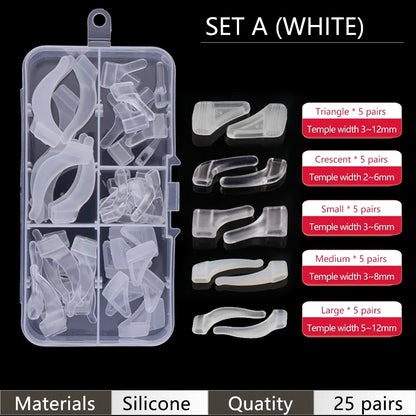 Eyeglass Retainer Set – Anti-Slip Silicone Ear Hooks for Glasses & Sunglasses