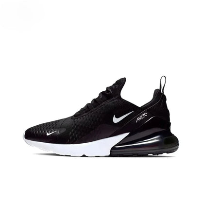 Nike Air Max 270 Running Shoes – Mesh, Shock Absorption, Non-Slip, Abrasion Resistant, Unisex Black & White Low Top