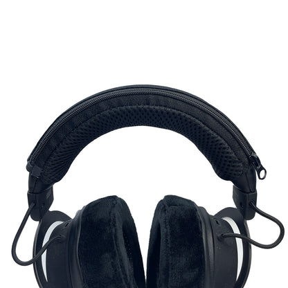 Realhigh Headband Cover: Breathable Mesh Cloth Zipper for Anker Soundcore Life Q10/Q20/Q30/Q35BT Headphones - Head Beam Protection