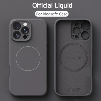 Original Liquid Soft Silicone MagSafe Case – Magnetic Wireless Charging Cover for iPhone 16 Plus, 15, 14, 13, 12 Pro Max, 11