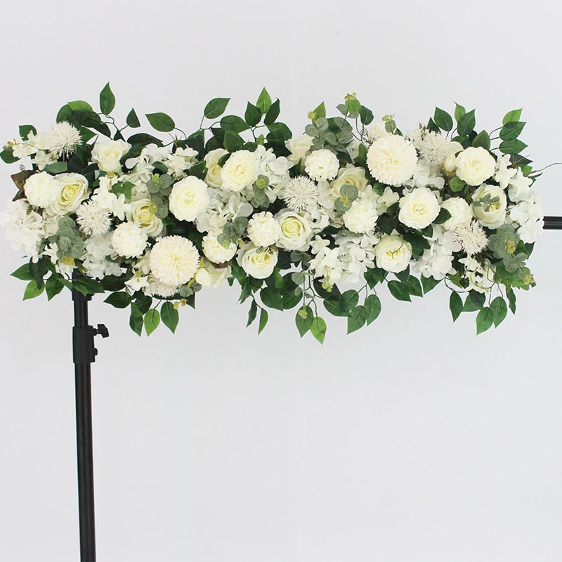 DIY Wedding Flower Wall Decoration - Silk Peonies Rose Artificial Floral Row Decor, Arch Backdrop, Arrangement Supplies ( 50/100cm )