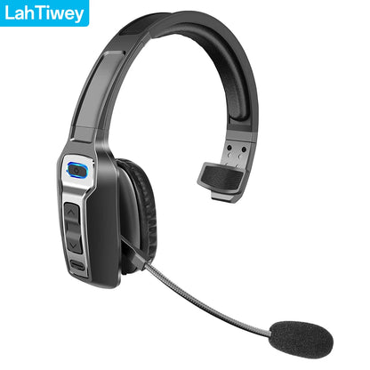 Bluetooth Trucker Headset with Microphone – Wireless On-Ear Headphones with AI Noise Cancelling & Mute Button