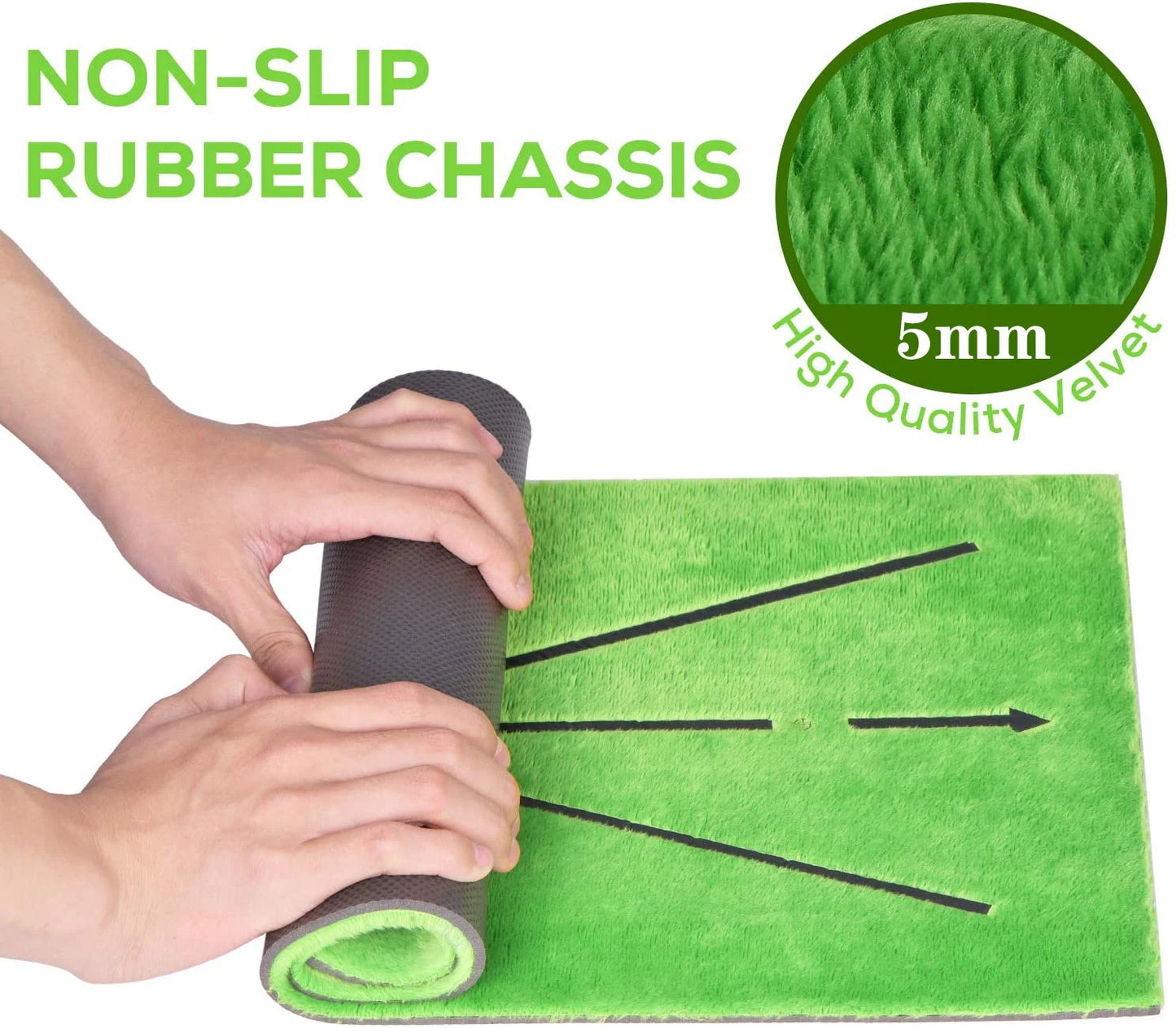 Golf Training Swing Mat – Practice Marking Pad for Ball Tracking, Direction & Batting Detection