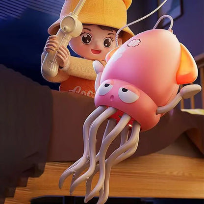 Electric Dancing Squid Toy – Auto-Sensing, Obstacle-Avoidance Interactive Pet with Music & Lights, Rechargeable Gift