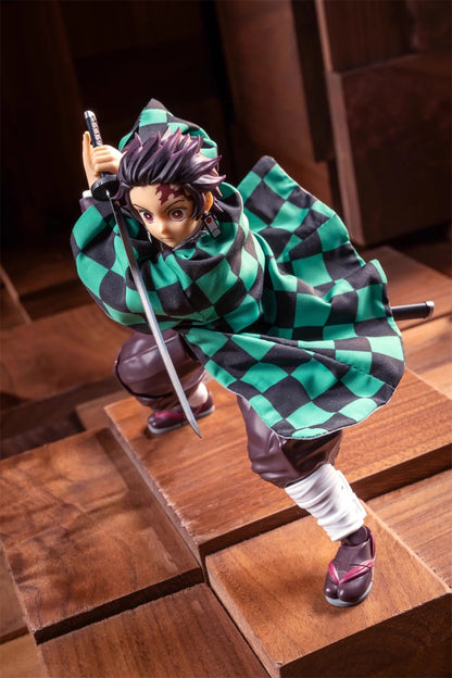1/12 Scale Demon Slayer Action Figure – Tomioka Giyuu & Kamado Tanjirou with Grid Cloak Kimono for 6" Body Models