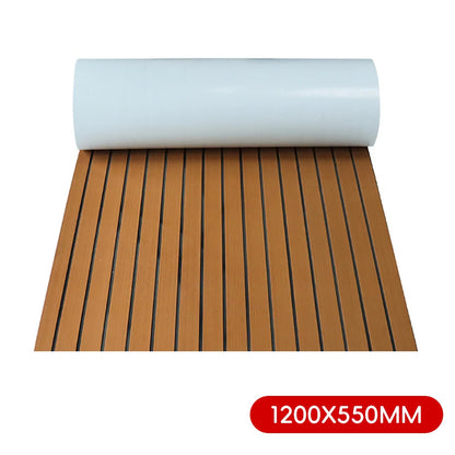 2.4m Self-Adhesive EVA Foam Boat Flooring | Faux Teak Marine Decking Sheet for Yacht, 8 Styles
