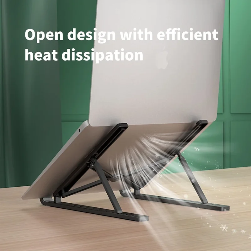 Foldable Laptop Stand – Adjustable & Portable Notebook Bracket – ABS Support Base for MacBook Air/Pro – Convenient Accessory