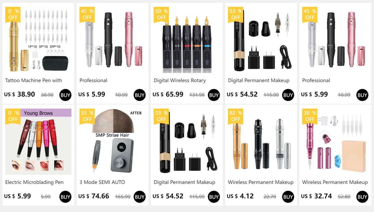 Professional Eyebrow Tattoo Machine — Wireless Micropigmentation & Mic ...