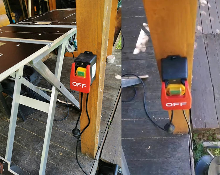 Single Phase Safety Zero Voltage Switch with Plug - Machine Switch for Quick Power Off on Lathe, Milling Table, Cutter (220V-250VAC)