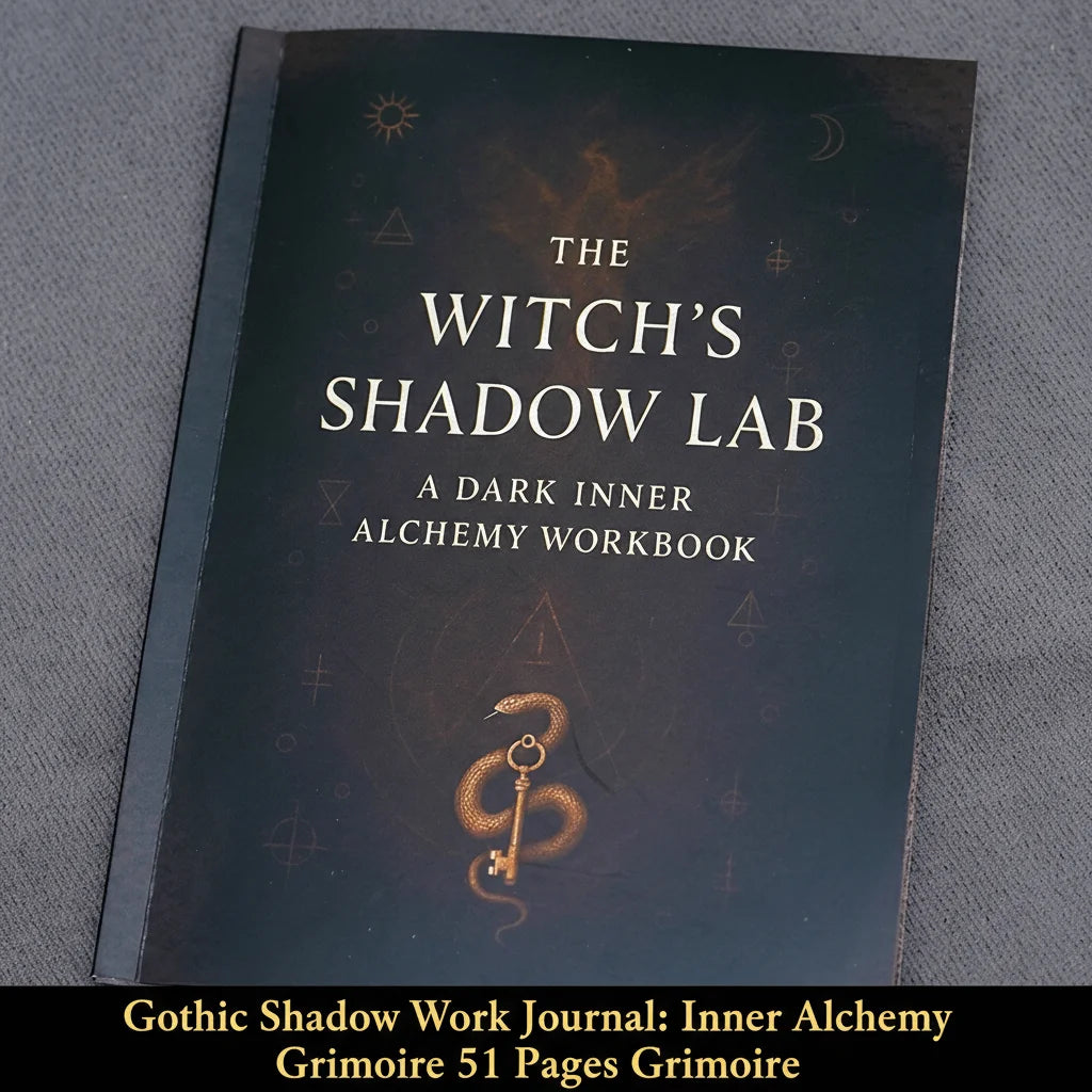 77-Page Witchcraft Grimoire Book of Shadows – Moon Phases, Herbal Lore & Spells Gothic Dark Academia Witch Journal Kit