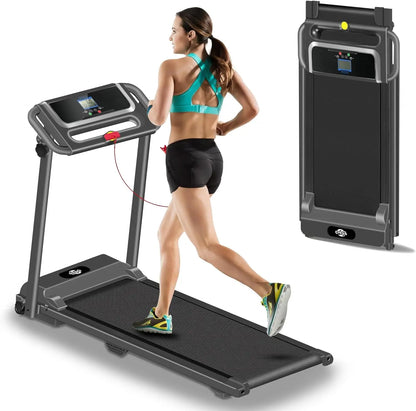 3.0HP Portable Foldable Treadmill for Home – Compact, LED Display with 12 Preset Programs