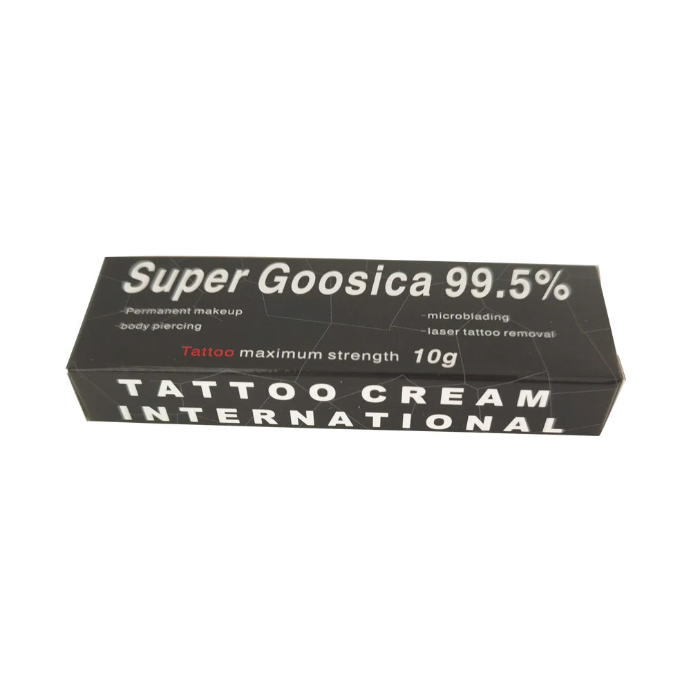 99.5% Super Gooscia Tattoo Numbing Cream 10g – High-Quality Pre-Permanent Makeup for Microblading, Piercing, Eyebrows & Lips