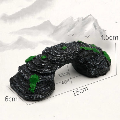 Fish Tank Resin Bridge Decoration — Artificial Aquarium Landscape Ornament & Cave Accessory for Aquatic Pets
