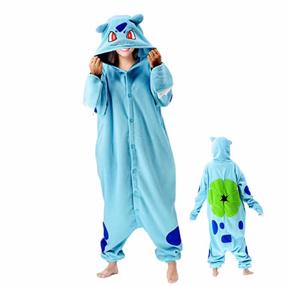 Pokémon Kigurumi Onesie — Pikachu, Gengar, Snorlax, Eevee, Squirtle, Umbreon Pajamas Cosplay Costume for Adults & Halloween Gift