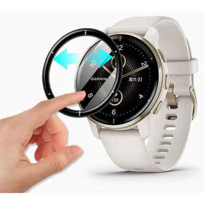 3D Curved Screen Protector Film – Clear TPU Full Cover for Garmin Venu 2 Plus, Venu 2S, Vivoactive 4/4S